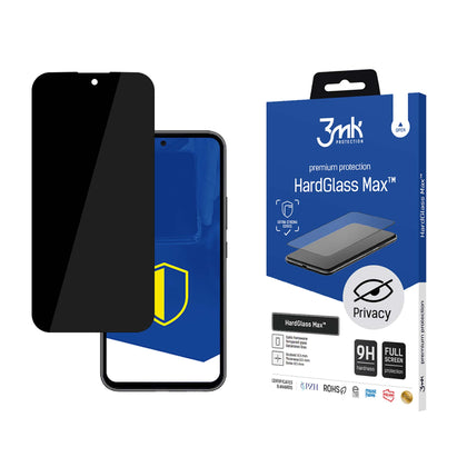 9H 3mk HardGlass Max Privacy™ privatumo stiklas skirtas Samsung Galaxy A55 5G -- Samsung Galaxy A55 5G
