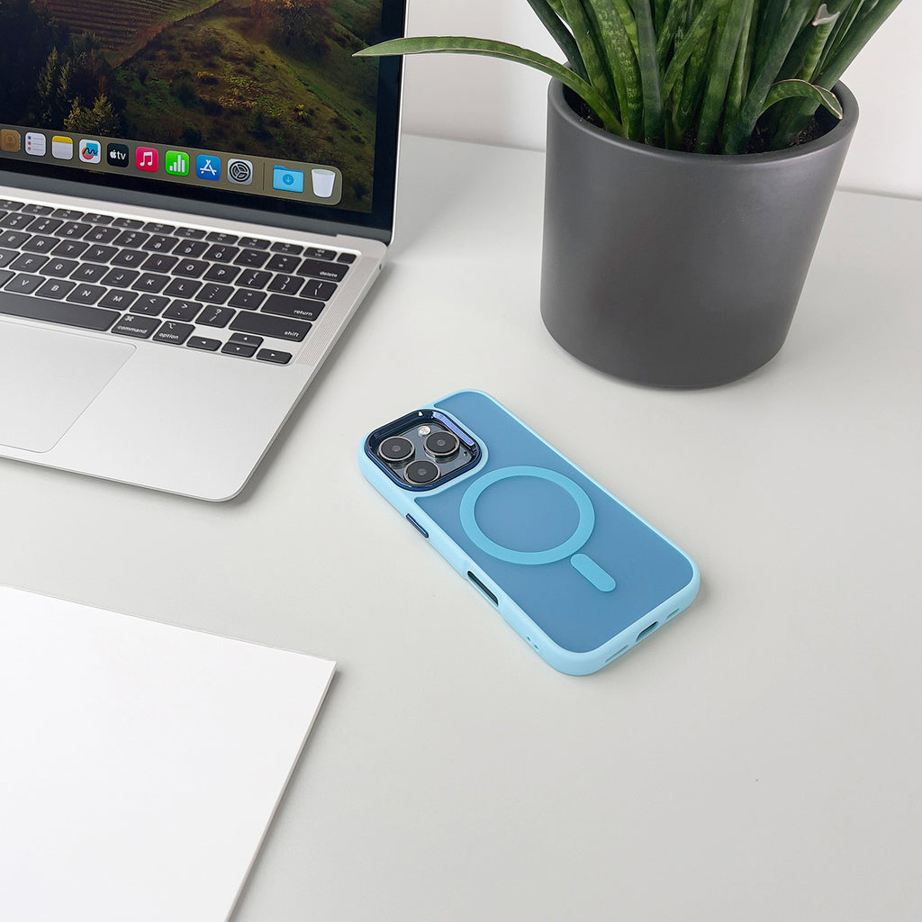 MagSafe dėklas iPhone 16 Pro – šviesiai mėlynas