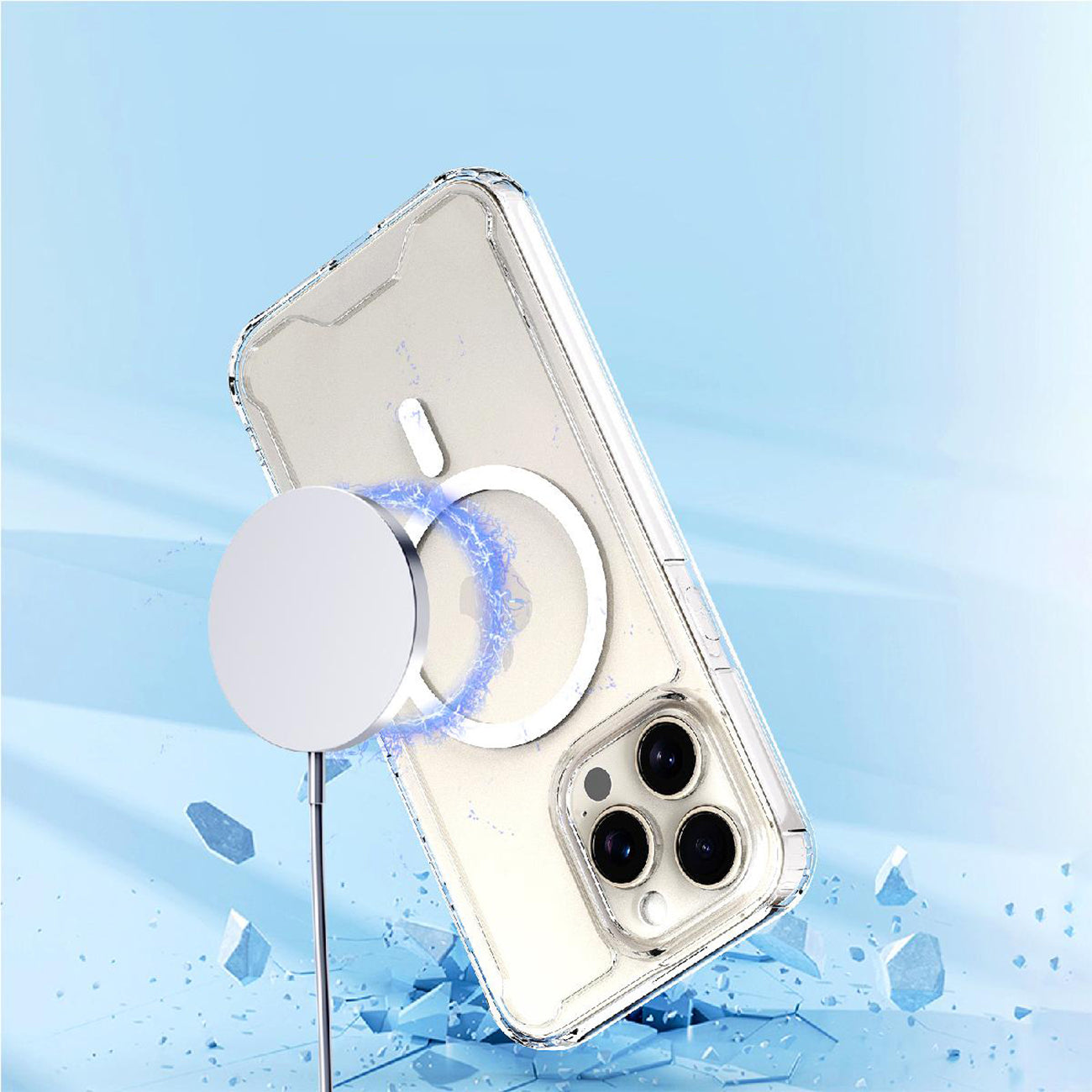 Skaidrus MagSafe dėklas iPhone 16 Pro Max – Clear Corner