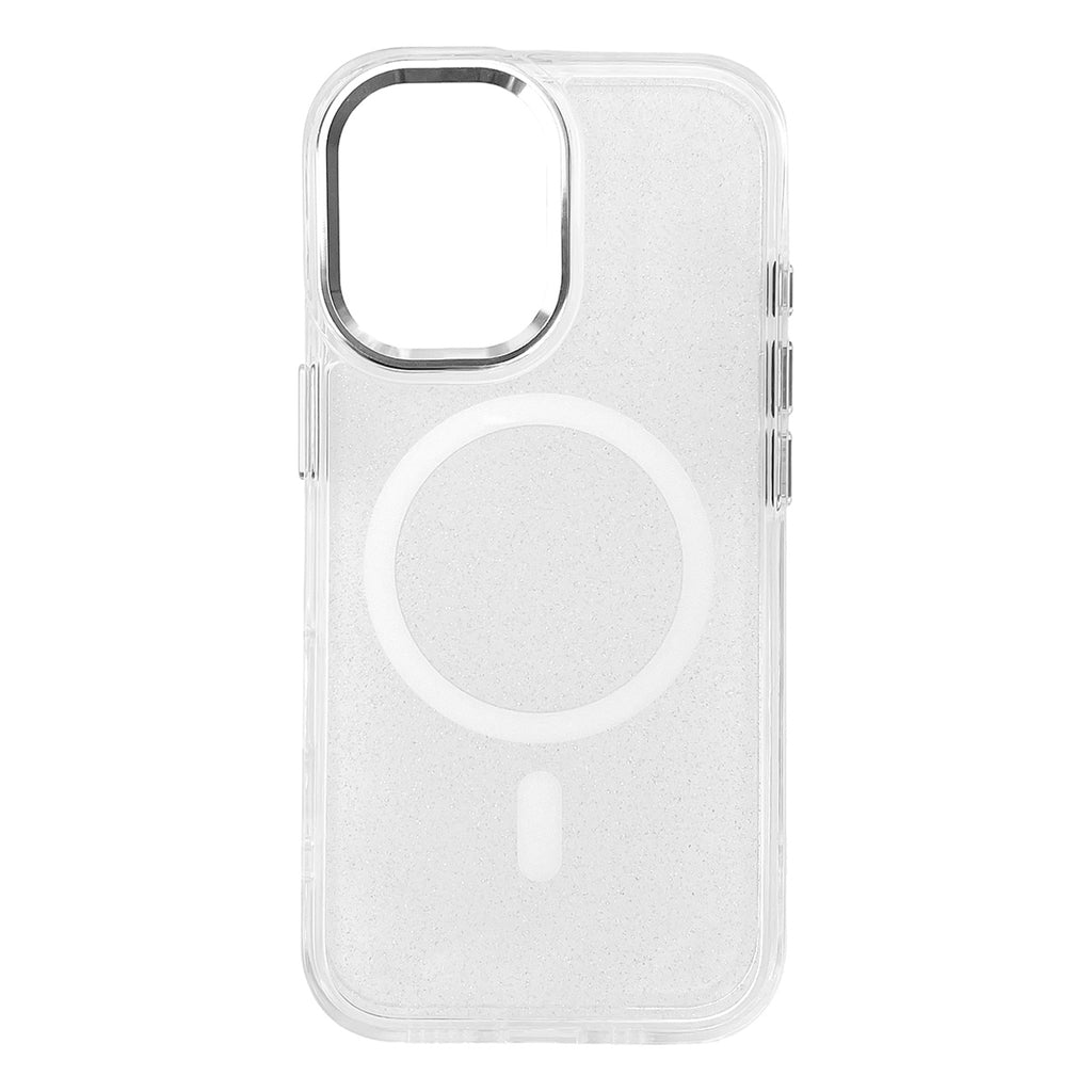 Skaidrus MagSafe dėklas iPhone 16 Plus – su blizgučiais