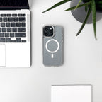 Skaidrus MagSafe dėklas iPhone 16 Plus – su blizgučiais