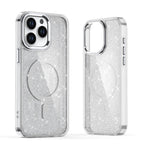 MagSafe blizgus dėklas iPhone 16 Pro Max – baltas