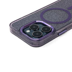MagSafe dėklas iPhone 16 Plus – violetinis su blizgučiais