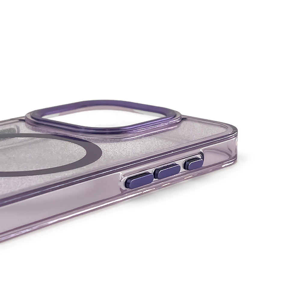 MagSafe dėklas iPhone 16 Plus – violetinis su blizgučiais
