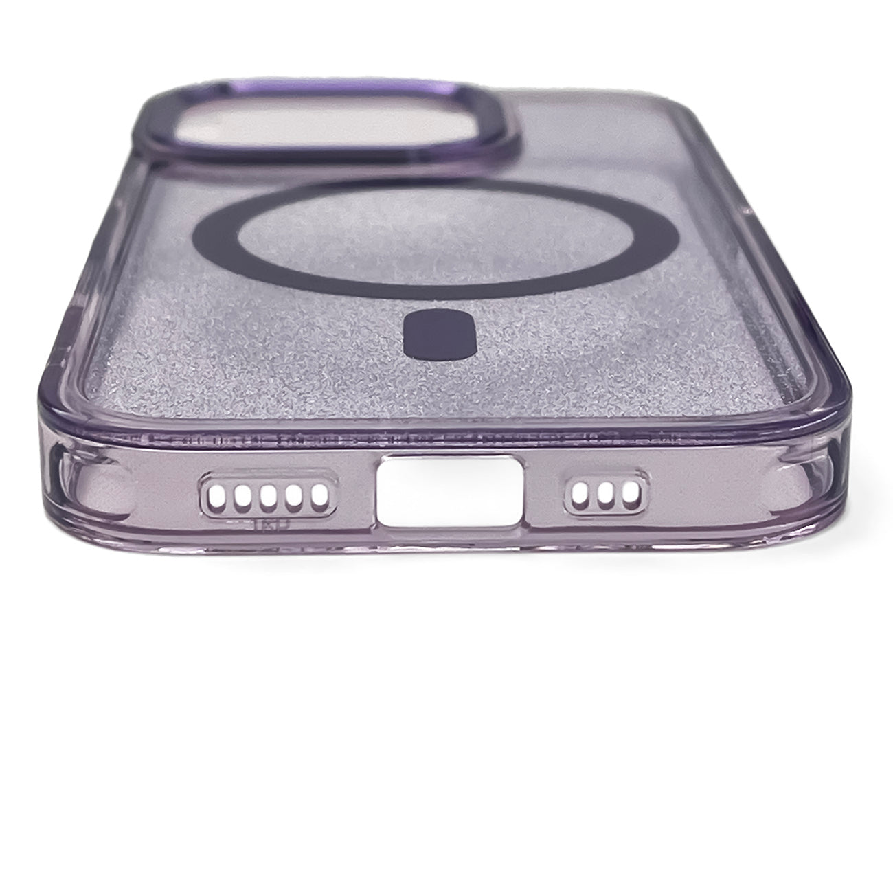MagSafe dėklas iPhone 16 Pro – violetinis su blizgučiais