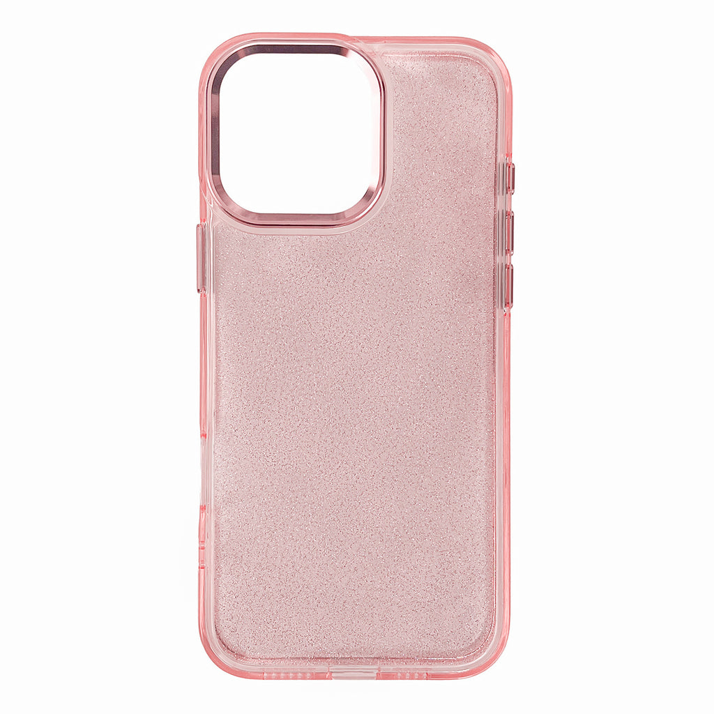 Blizgus dėklas iPhone 16 Pro – rožinis