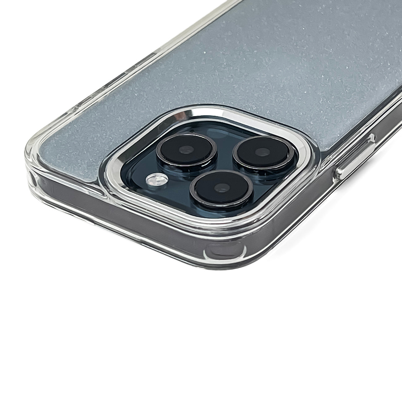 Skaidrus dėklas su blizgučiais iPhone 16 Pro Max