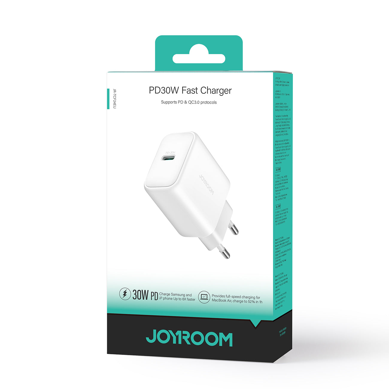 Joyroom JR-TCF24 USB-C PD 30W QC SFC tinklo įkroviklis - baltas