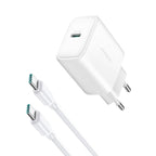 Joyroom JR-TCF24 USB-C PD 30W QC SFC tinklo įkroviklis + 1m USB-C laidas - baltas