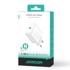 Joyroom JR-TCF24 USB-C PD 30W QC SFC tinklo įkroviklis + 1m USB-C laidas - baltas