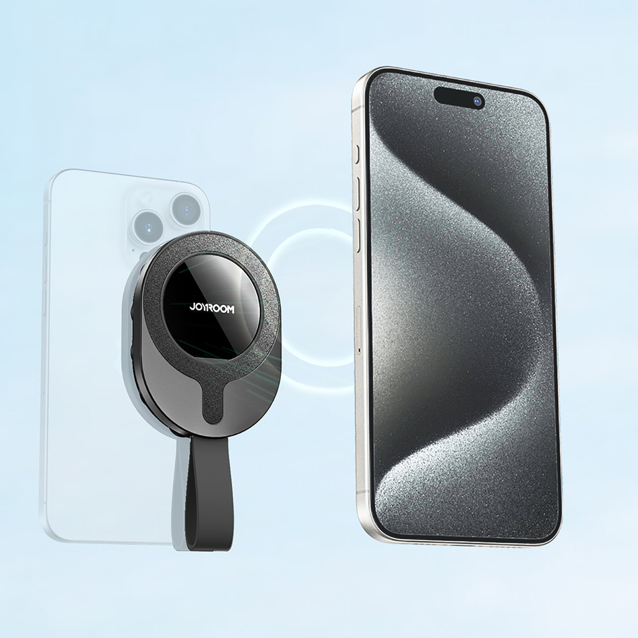 Joyroom magnetinis laikiklis JR-ZS393-S su siurbtukais 4.7-7" telefonui, juodas