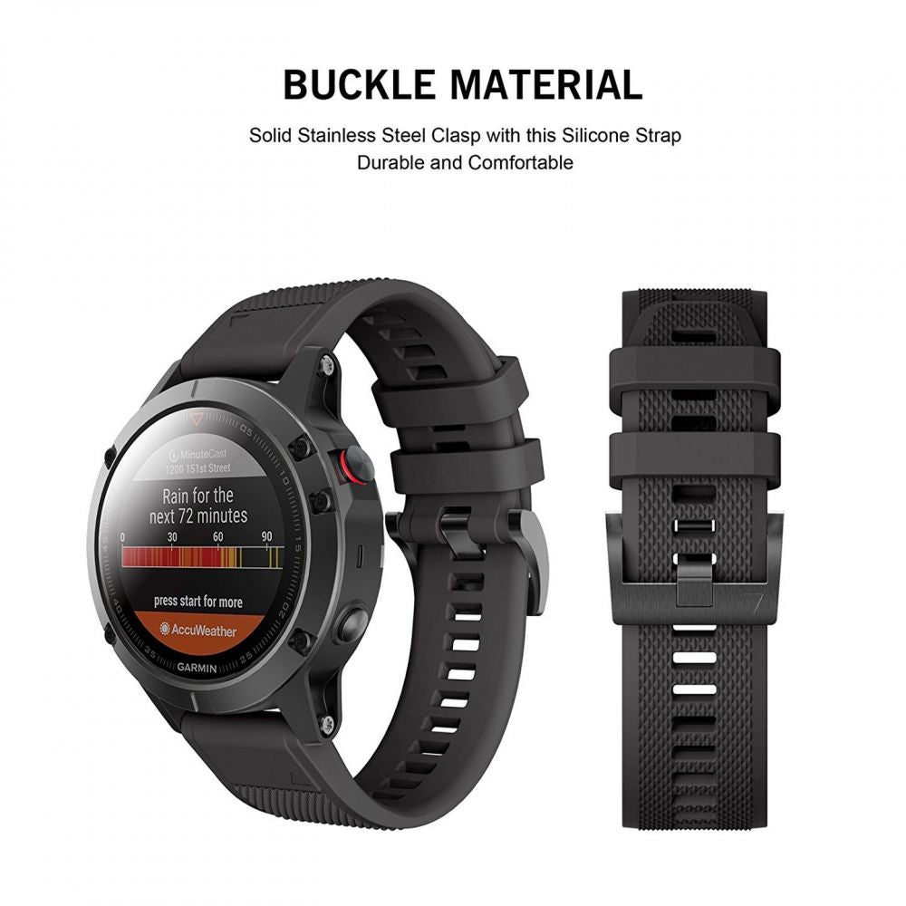 Tech-Protect Smooth dėklas, skirtas Garmin Fenix ​​5 / 6 / 6 Pro / 7 - juodas -- Watch Straps