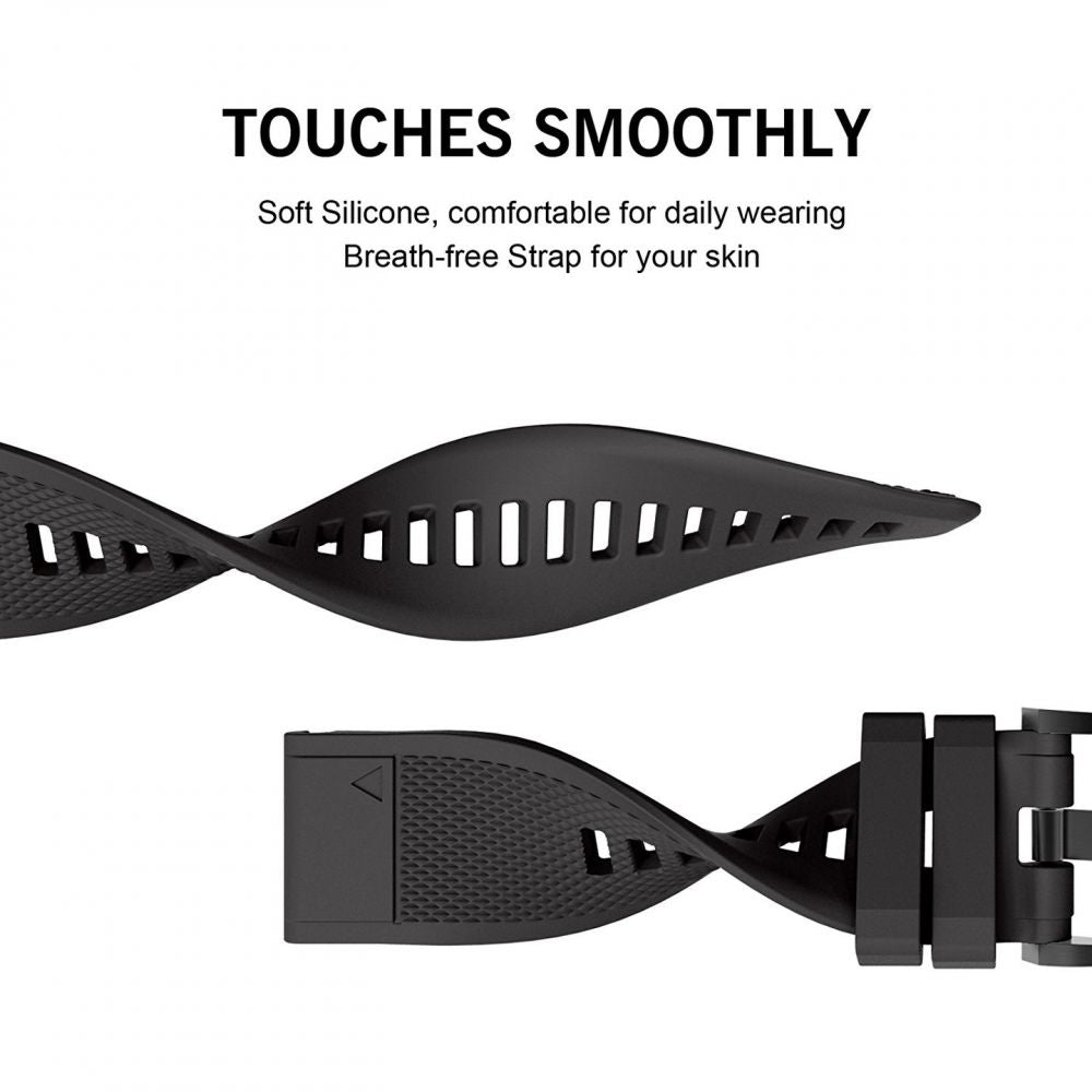 Tech-Protect Smooth dėklas, skirtas Garmin Fenix ​​5 / 6 / 6 Pro / 7 - juodas -- Watch Straps