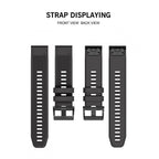 Tech-Protect Smooth dirželis, skirtas Garmin Fenix ​​3 / 5X / 3HR / 5X Plus / 6X / 6X Pro / 7X - juodas -- Watch Straps