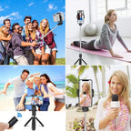Tech-Protect L01S Bluetooth selfie lazdelė su trikoju iki 70 cm – juoda -- Selfie Sticks & Tripods