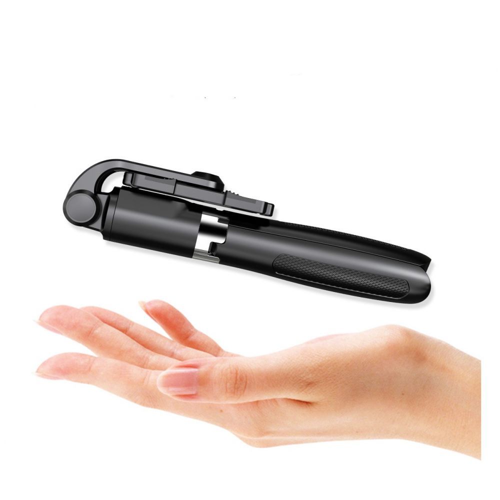 Tech-Protect L01S Bluetooth selfie lazdelė su trikoju iki 70 cm – juoda -- Selfie Sticks & Tripods
