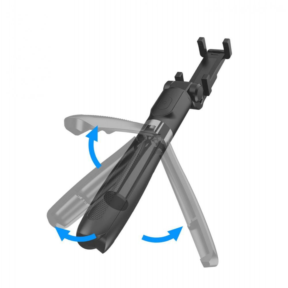 Tech-Protect L01S Bluetooth selfie lazdelė su trikoju iki 70 cm – juoda -- Selfie Sticks & Tripods