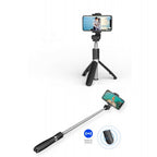 Tech-Protect L01S Bluetooth selfie lazdelė su trikoju iki 70 cm – juoda -- Selfie Sticks & Tripods
