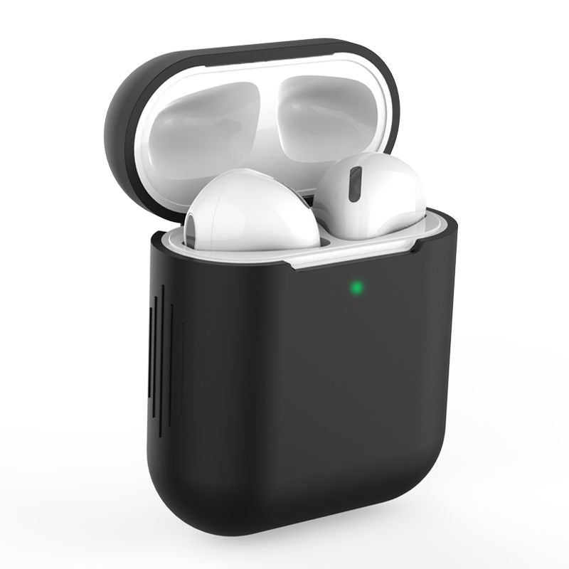 Tech-Protect Icon silikoninis dėklas AirPods 1/2 – juodas -- AirPods 1