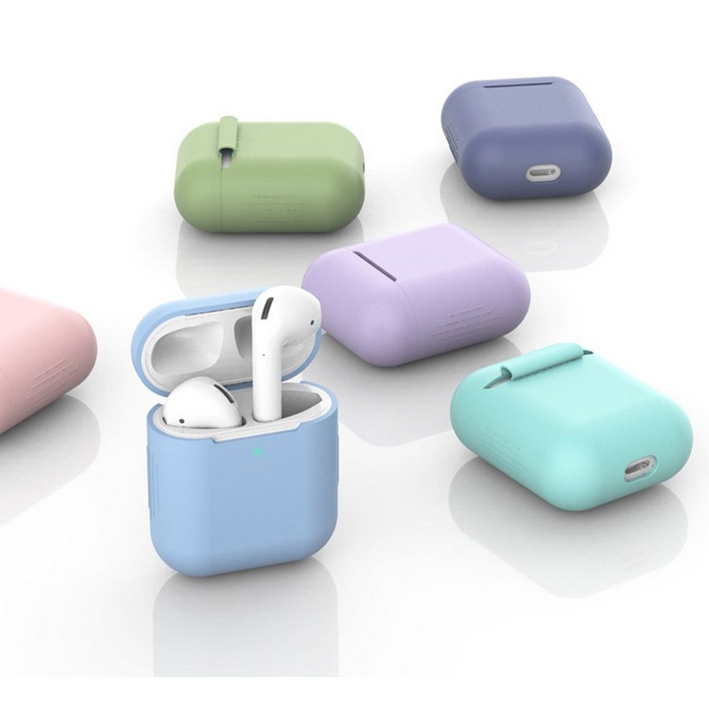 Tech-Protect Icon silikoninis dėklas AirPods 1/2 – juodas -- AirPods 1