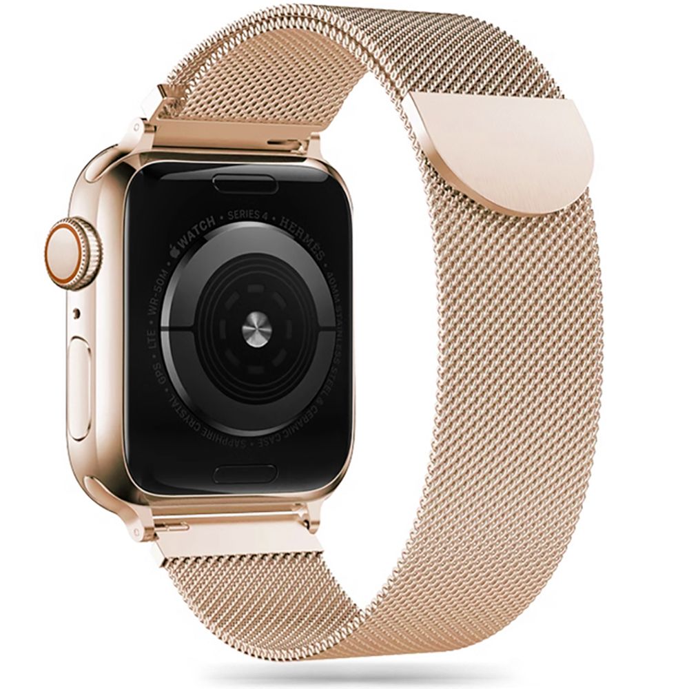 Tech-Protect MilaneseBand, skirtas Apple Watch 4 / 5 / 6 / 7 / 8 / 9 / SE / Ultra 1 / 2 (42/44/45/49 mm) - auksinis --...