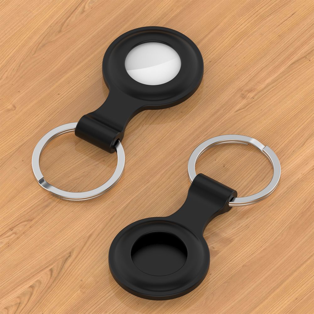 Tech-Protect Icon silikoninis dėklas AirTag – juodas -- Apple AirTag