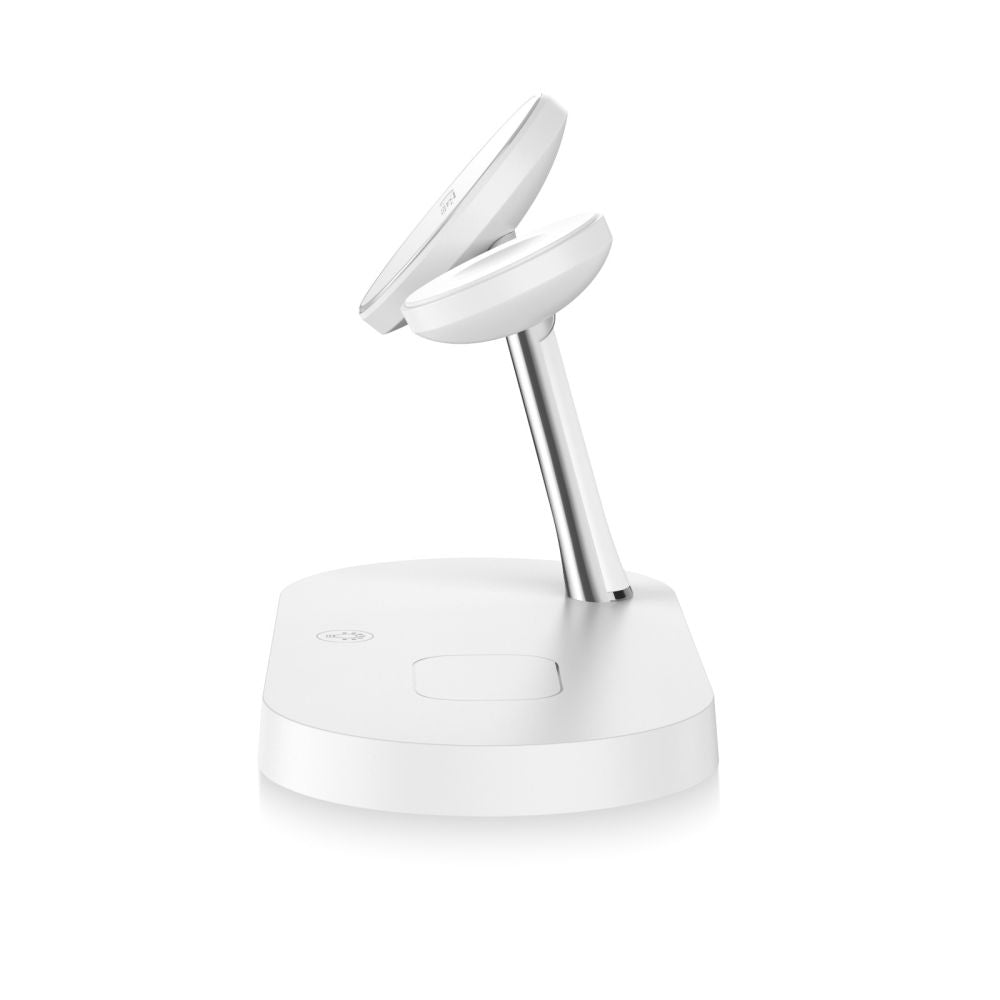 Tech-Protect A12 3in1 MagSafe indukcinis įkroviklis išmaniajam telefonui / ausinėms / išmaniajam laikrodžiui - baltas --...