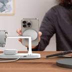 Tech-Protect A12 3in1 MagSafe indukcinis įkroviklis išmaniajam telefonui / ausinėms / išmaniajam laikrodžiui - baltas --...