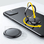 Tech-Protect magnetinis telefono žiedo laikiklis / žiedas su stovo funkcija - juodas -- Cell phone holders