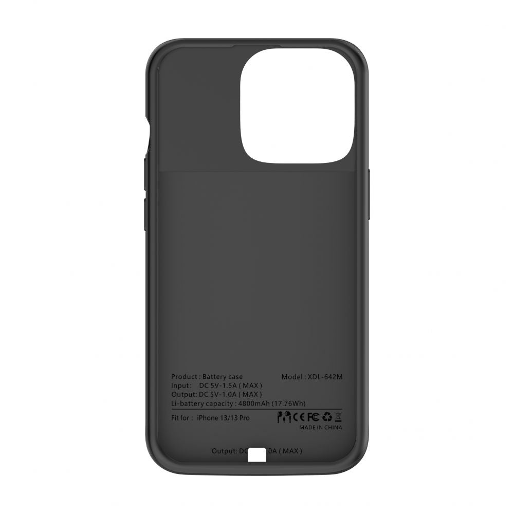 Tech-Protect PowerCase, skirta iPhone 13 / 13 Pro, su 4800mAh išorine baterija - juoda -- iPhone 13