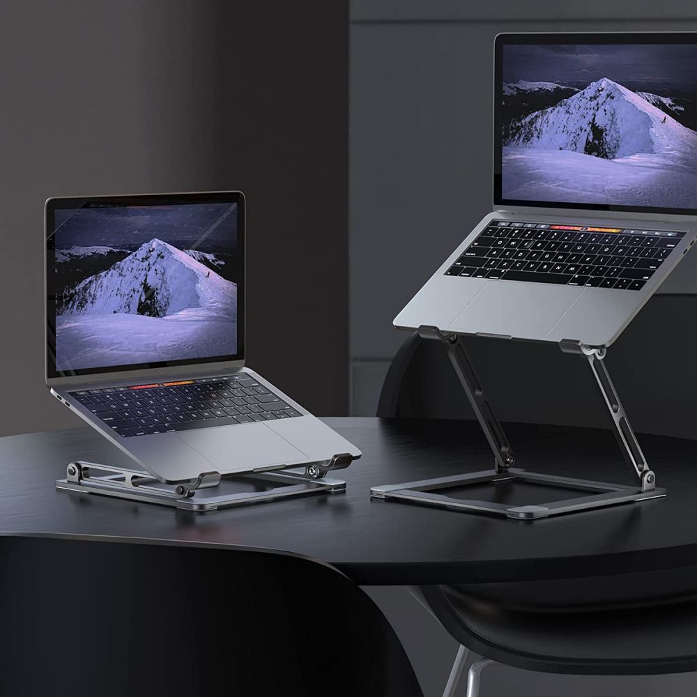 Tech-Protect ULS400 universali sulankstoma stovas nešiojamiesiems kompiuteriams iki 17" - pilka -- Laptop Stands