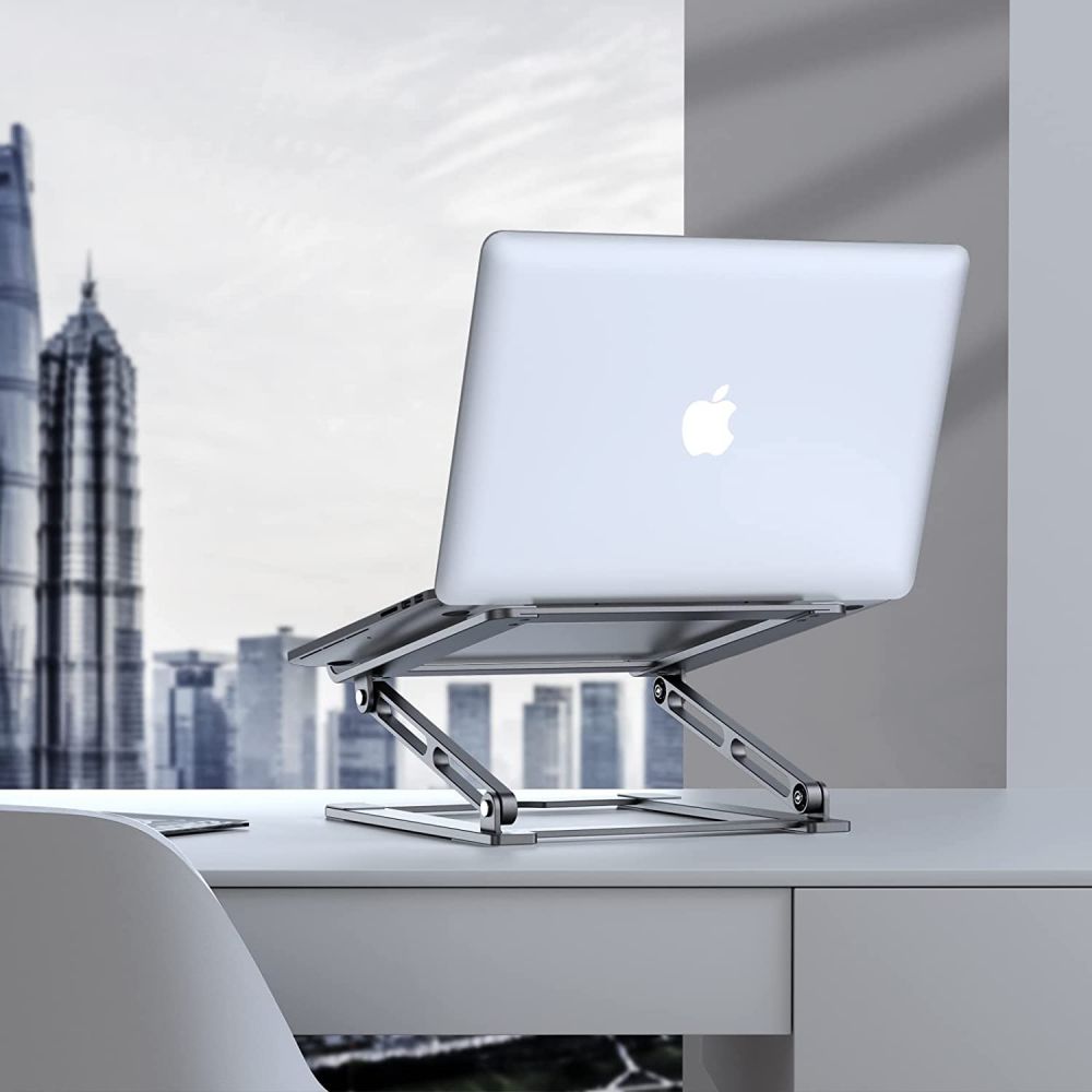 Tech-Protect ULS400 universali sulankstoma stovas nešiojamiesiems kompiuteriams iki 17" - pilka -- Laptop Stands