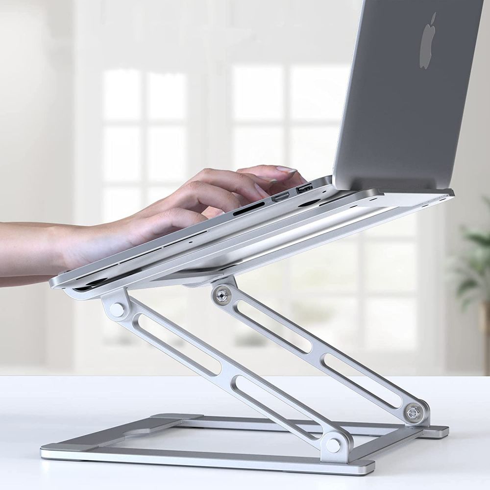 Tech-Protect ULS400 universali sulankstoma stovas nešiojamiesiems kompiuteriams iki 17" - pilka -- Laptop Stands