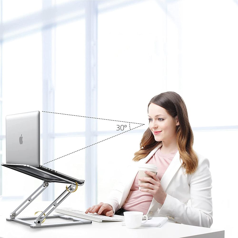 Tech-Protect ULS400 universali sulankstoma stovas nešiojamiesiems kompiuteriams iki 17" - pilka -- Laptop Stands