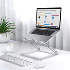 Tech-Protect ULS400 universali sulankstoma stovas nešiojamiesiems kompiuteriams iki 17" - sidabrinė -- Laptop Stands