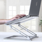 Tech-Protect ULS400 universali sulankstoma stovas nešiojamiesiems kompiuteriams iki 17" - sidabrinė -- Laptop Stands