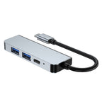 HUB Tech-Protect V2 4in1 USB-C - USB-A 3.0 / USB-A 2.0 / USB-C / HDMI - pilkas -- USB Hubs