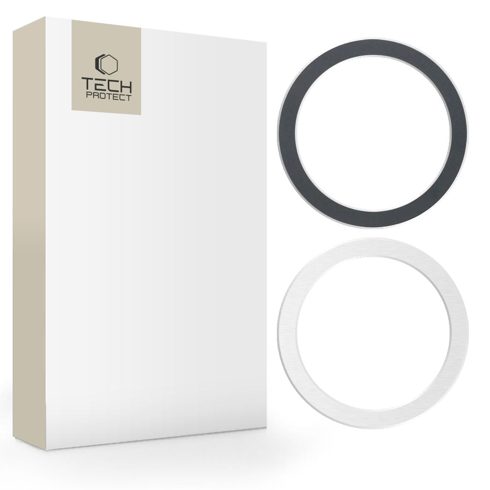 Tech-Protect MagMat MagSafe žiedai (2 vnt.) – juoda/sidabrinė -- Others