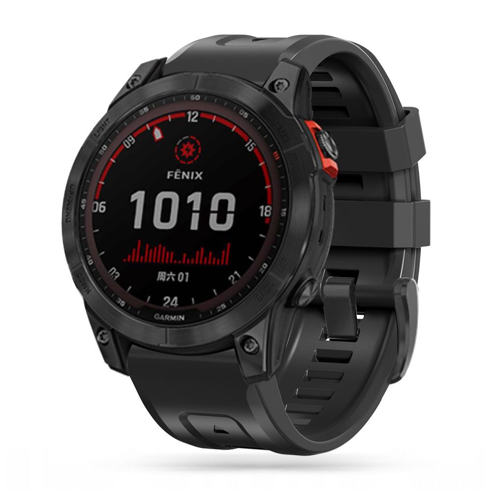 Tech-Protect IconBand, skirta Garmin Fenix ​​3 / 5X / 3HR / 5X Plus / 6X / 6X Pro / 7X - juoda -- Watch Straps