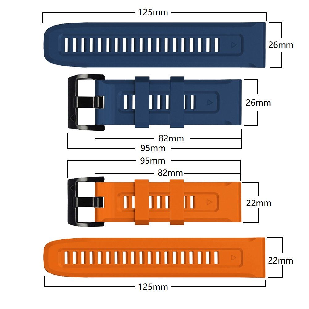 Tech-Protect IconBand, skirta Garmin Fenix ​​3 / 5X / 3HR / 5X Plus / 6X / 6X Pro / 7X - Navy -- Watch Straps