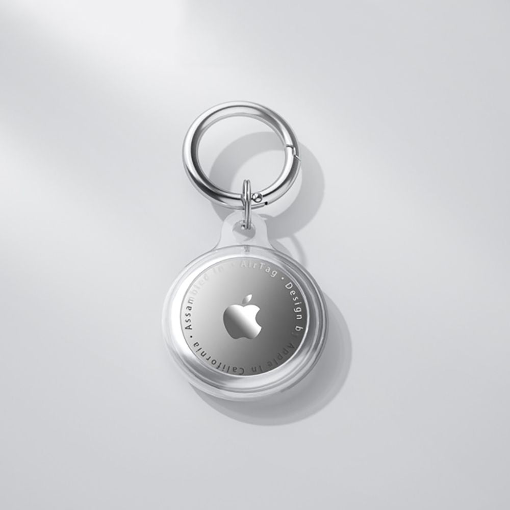 Tech-Protect Icon silikoninis dėklas AirTag – skaidrus -- Apple AirTag