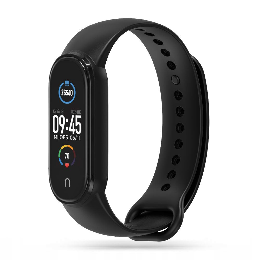 Tech-Protect IconBand dirželis, skirtas Xiaomi Mi Smart Band 5 / 6 / 7 / NFC - juodas -- Xiaomi Mi Smart Band 5