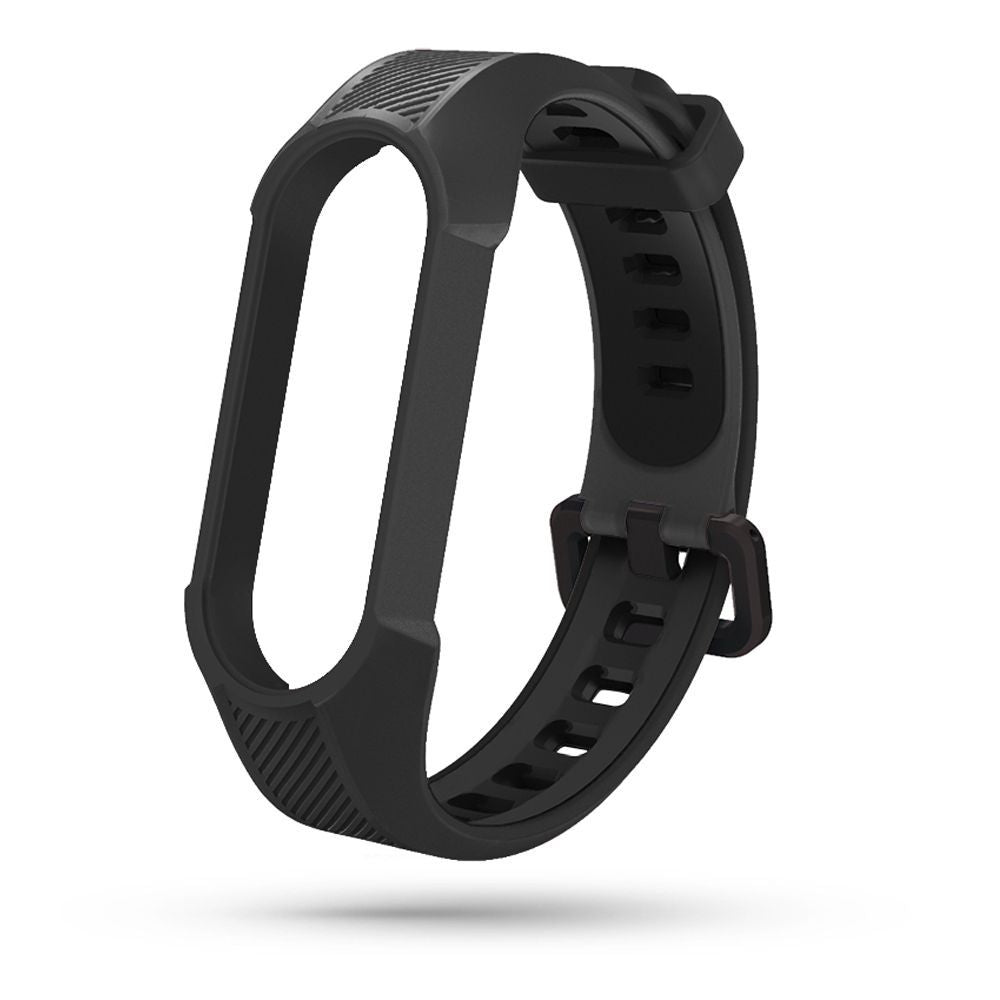 Tech-Protect Armor Strap, skirtas Xiaomi Mi Smart Band 5 / 6 / 7 / NFC - juodas -- Xiaomi Mi Smart Band 5