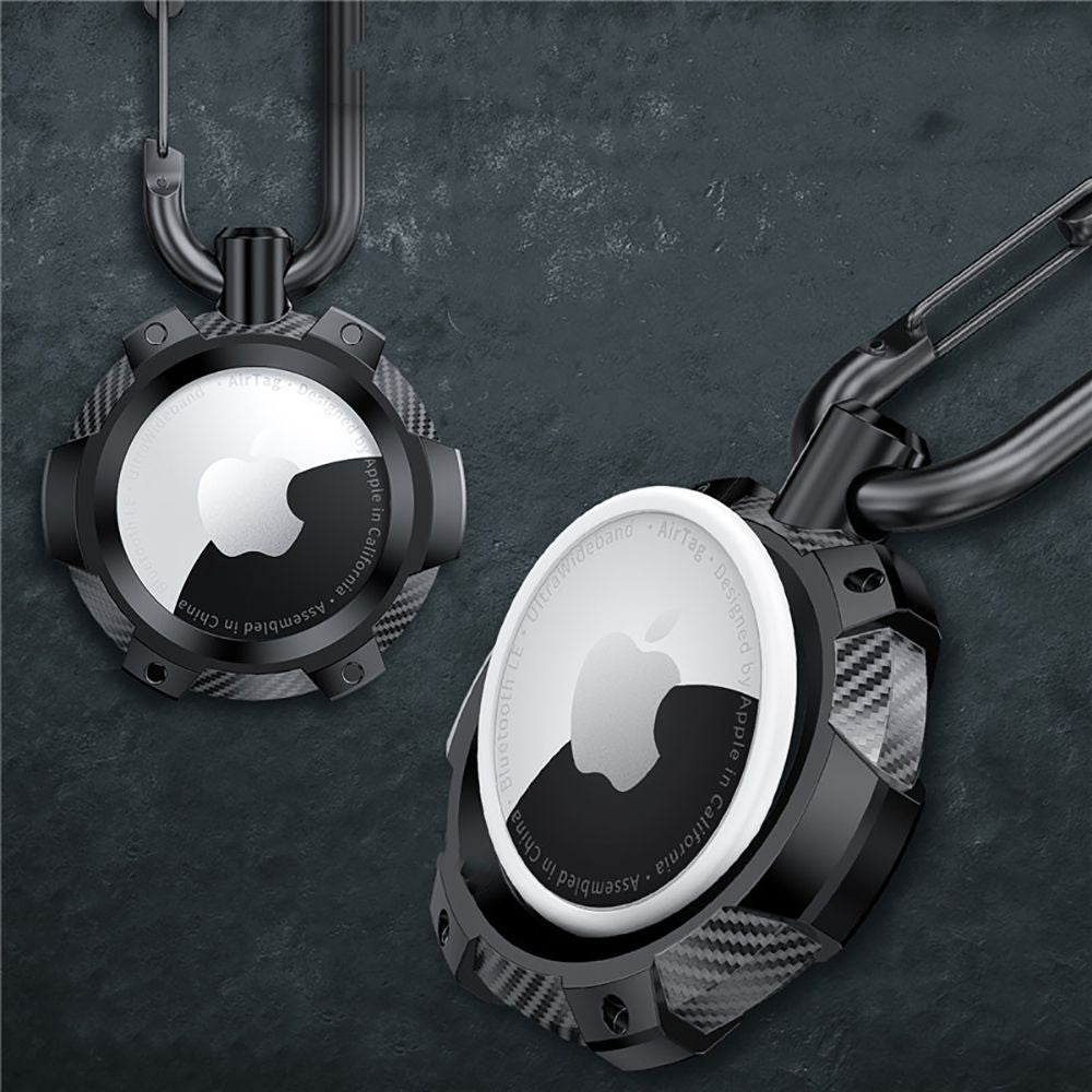 Tech-Protect TPUCarbon dėklas Apple AirTag – juodas -- Apple AirTag