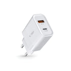 Tech-Protect C30W įkroviklis USB-C PD 30W / USB-A QC 3.0 - baltas -- Cell phone chargers