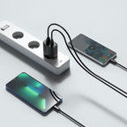 Tech-Protect C30W įkroviklis USB-C PD 30W / USB-A QC 3.0 - juodas -- Cell phone chargers