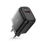 Tech-Protect C20W įkroviklis USB-C PD 20W / USB-A QC 3.0 - juodas -- Cell phone chargers