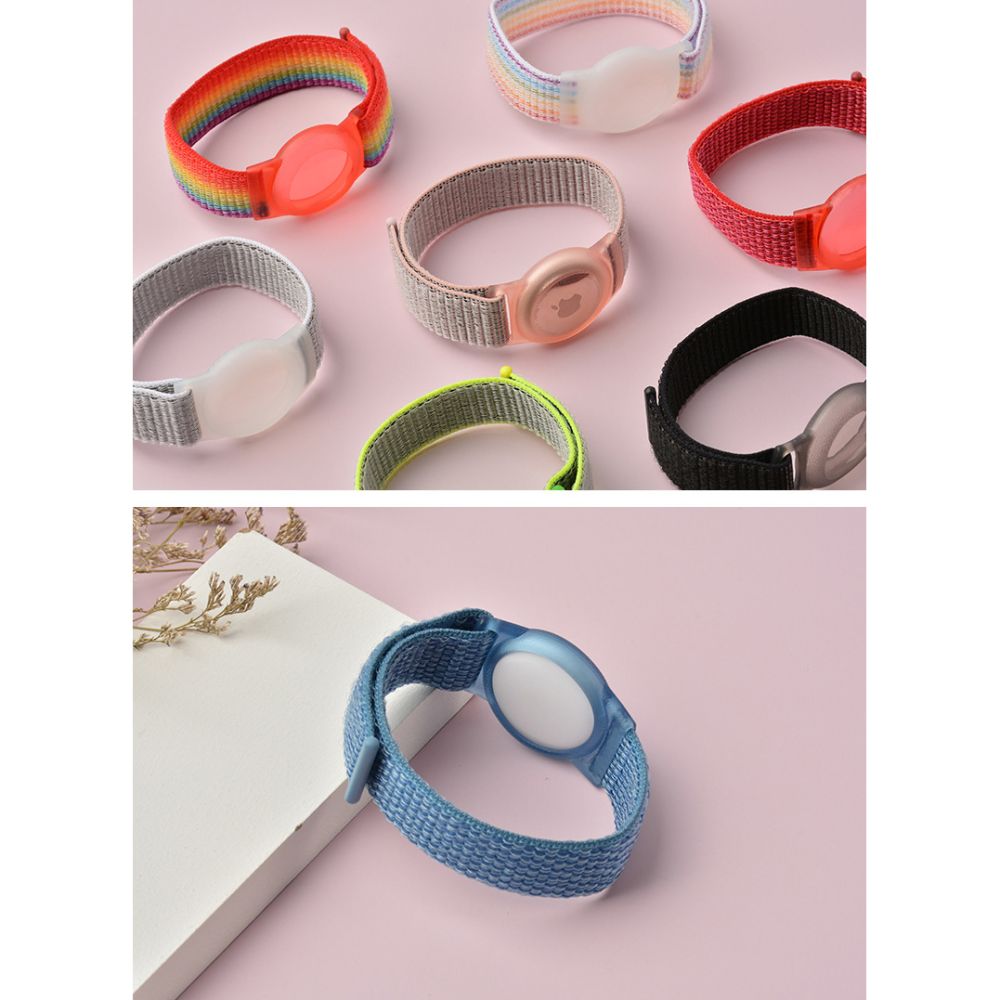 Tech-Protect nailoninis dirželis vaikams, skirtas Apple AirTag – rožinis -- Other phone accessories