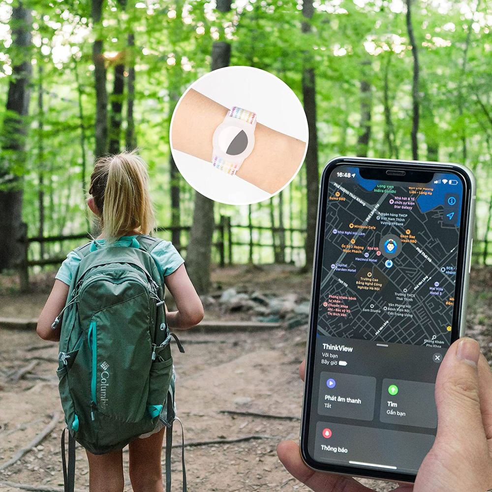 Tech-Protect nailoninis dirželis vaikams skirtas Apple AirTag – mėlynas -- Other phone accessories