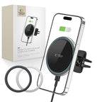 Tech-Protect A2 automobilinis telefono laikiklis su MagSafe 15W indukciniu įkrovikliu oro grotelių tvirtinimui - juodas...